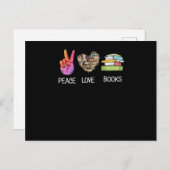 Friedensbücher für Lieben Postkarte (Vorne/Hinten)