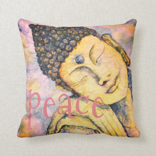 Friedensbuddha-Aquarell-Kunst-Wurfs-Kissen Kissen