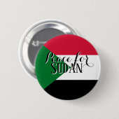 Friedensbutton für Sudan Solidarität & Bewusstsei Button (Vorne & Hinten)