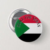 Friedensbutton für Sudan Solidarität & Bewusstsei Button (Vorne & Hinten)