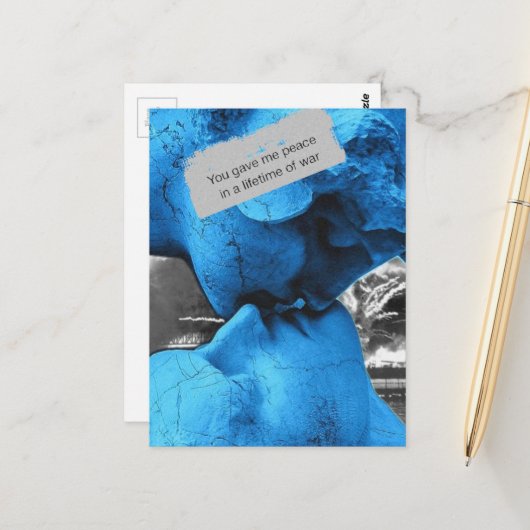 Friedenscollage in einem Leben des Krieges Postkarte (Vorderseite/Rückseite Beispiel)