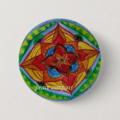 FriedensCompass Mandala Round Abzeichen Button (Vorderseite)