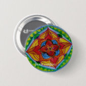 FriedensCompass Mandala Round Abzeichen Button (Vorne & Hinten)