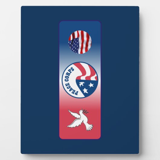 Friedenscorps-Taubenschild Fotoplatte (Vorderseite)