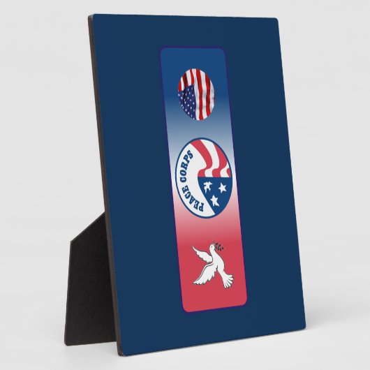 Friedenscorps-Taubenschild Fotoplatte (Seite)