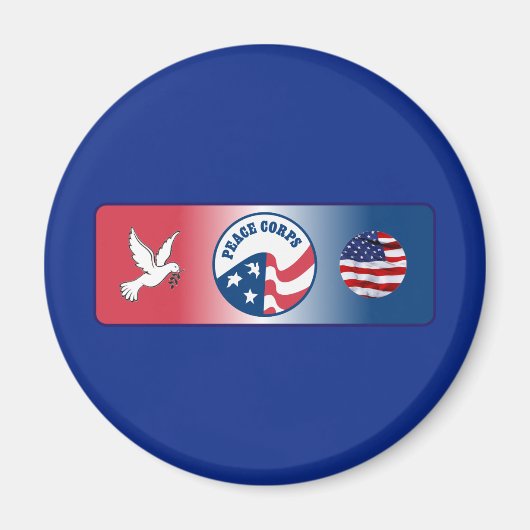 Friedenscorps-Taubenschild Magnet (Vorne)