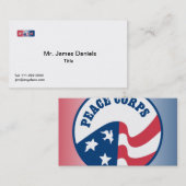 Friedenscorps-Taubenschild Visitenkarte (Vorne/Hinten)