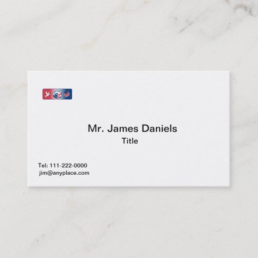 Friedenscorps-Taubenschild Visitenkarte (Vorderseite)