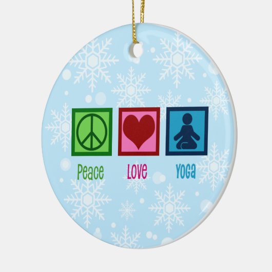 Friedensdebatte Liebe Team Keramik Ornament Yoga (Links)