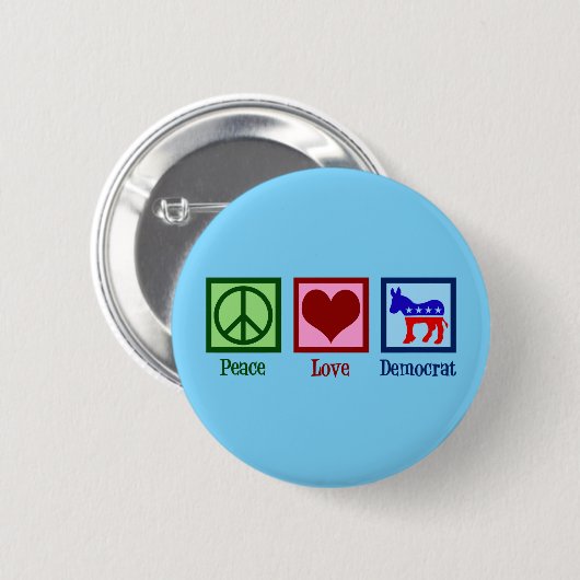 Friedensdemokratie Liebe Button (Vorne & Hinten)
