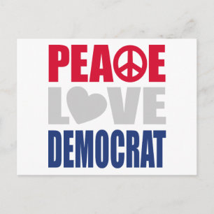 Friedensdemokratie Liebe Postkarte