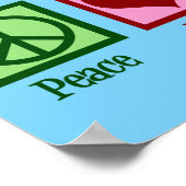 Friedensdemokratin Donkey Niedlich Blue Liebe Poster (Ecke)