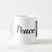 Friedensdesintegrationseffekt-Typografie Klassisch Kaffeetasse (Vorderseite Links)