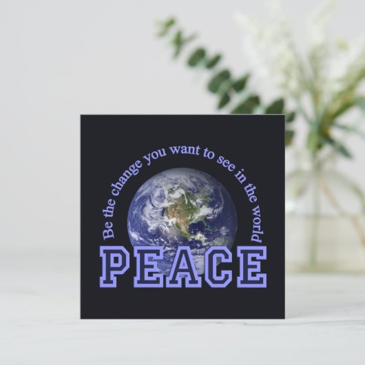 Friedenseinladung, anpassen einladung (Stehend Vorderseite)