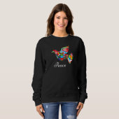 Friedensfahnen der Welt Sweatshirt (Vorne ganz)