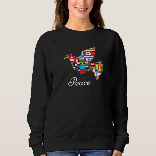 Friedensfahnen der Welt Sweatshirt (Vorderseite)