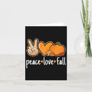 Friedensfall Liebe Pumpkin Herbst Erntedank Frauen Karte