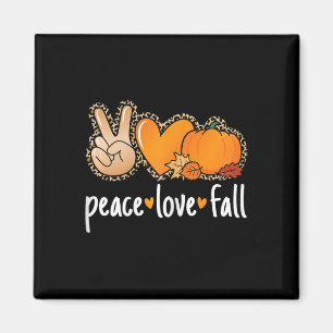 Friedensfall Liebe Pumpkin Herbst Erntedank Frauen Magnet