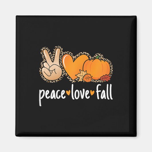 Friedensfall Liebe Pumpkin Herbst Erntedank Frauen Magnet (Vorne)