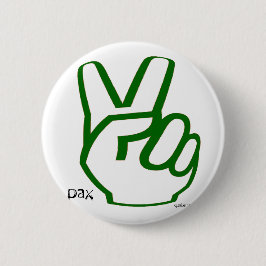 Friedensfinger - Grün Button