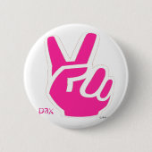 Friedensfinger - Rosa Button (Vorderseite)