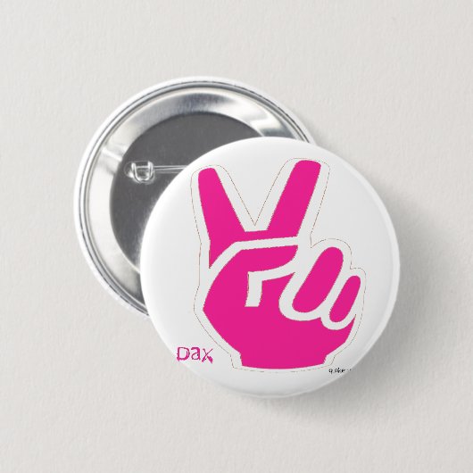 Friedensfinger - Rosa Button (Vorne & Hinten)