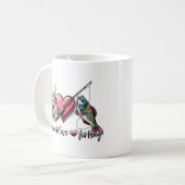 Friedensfischerei - Liebe Kaffeetasse (Vorderseite Links)