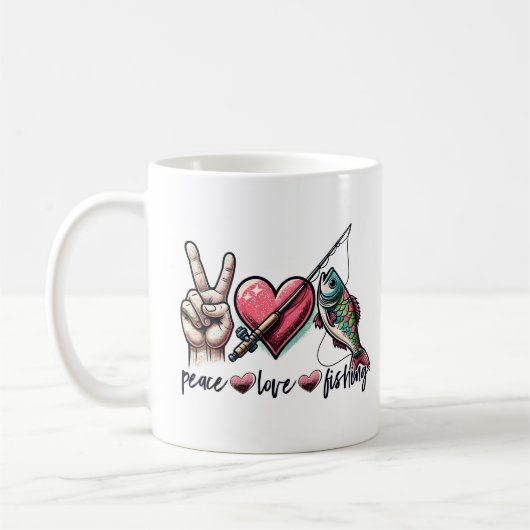 Friedensfischerei - Liebe Kaffeetasse (Links)