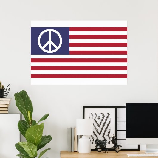Friedensflagge der Vereinten Staaten Poster (Heimbüro)