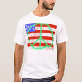 Friedensflagge durch Frank Moore T-Shirt (Vorderseite)