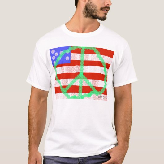 Friedensflagge durch Frank Moore T-Shirt (Vorderseite)