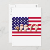 Friedensflagge in ASL Postkarte (Vorne/Hinten)