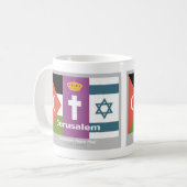Friedensflagge in Jerusalem Kaffeetasse (Vorderseite Links)
