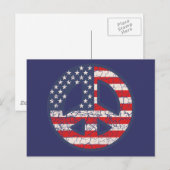 Friedensflagge Postkarte (Vorne/Hinten)
