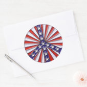 Friedensflagge Runder Aufkleber (Umschlag)