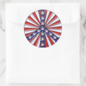 Friedensflagge Runder Aufkleber (Tasche)