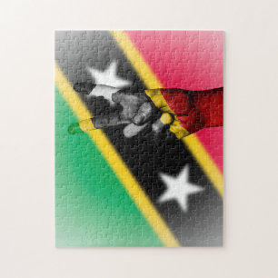 Friedensflagge von Saint Kitts. Puzzle