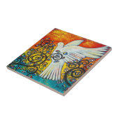 Friedensflug in Taubenkiste Fliese (Seite)