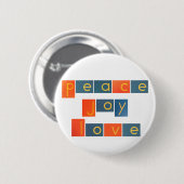 FRIEDENSfreude-LIEBE Sandpapier-Buchstaben Button (Vorne & Hinten)