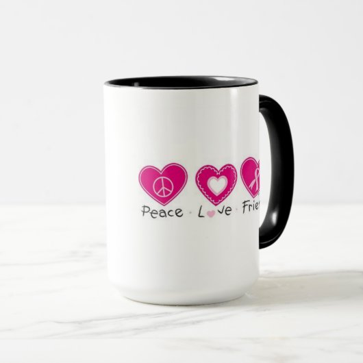 Friedensfreunde Liebe Tasse (VorderseiteRechts)