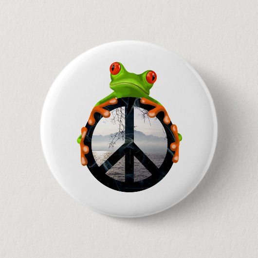 Friedensfrosch1 Button (Vorderseite)
