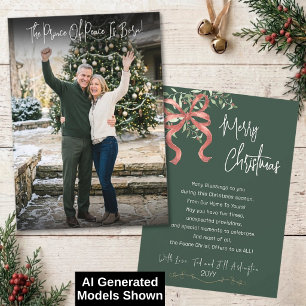 Friedensfürst-Bogen-Handschrift-Foto-Weihnachten Feiertagskarte