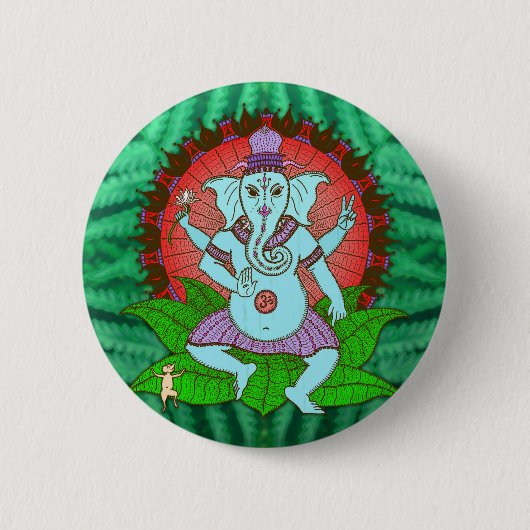FriedensGanesh Tanzen Button (Vorderseite)