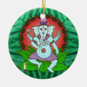 FriedensGanesh Tanzen Keramikornament (Vorne)