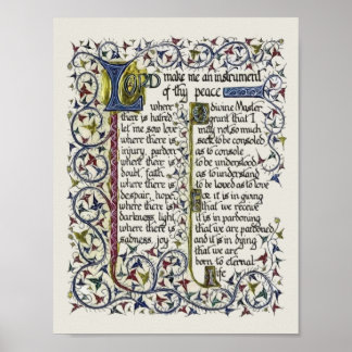 Friedensgebet des Hl. Franz von Assisi Poster