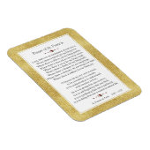 Friedensgebet von St. Francis Gold Glitzer Rahmen Magnet (Rechte Seite)