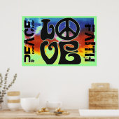 FRIEDENSGEFÜHL LIEBE POSTER (Küche)
