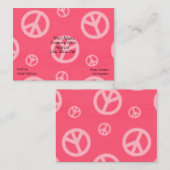 FRIEDENSGESCHÄFTSKARTEN - PINK - UNTERNEHMEN - UNT VISITENKARTE (Vorne/Hinten)