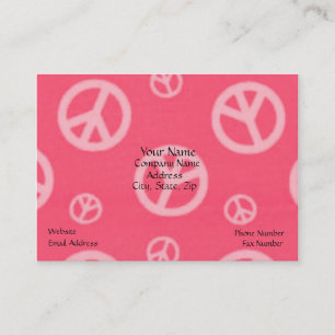 FRIEDENSGESCHÄFTSKARTEN - PINK - UNTERNEHMEN - UNT VISITENKARTE