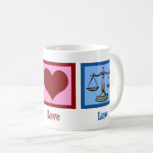 Friedensgesetz und Liebe Kaffeetasse (VorderseiteRechts)